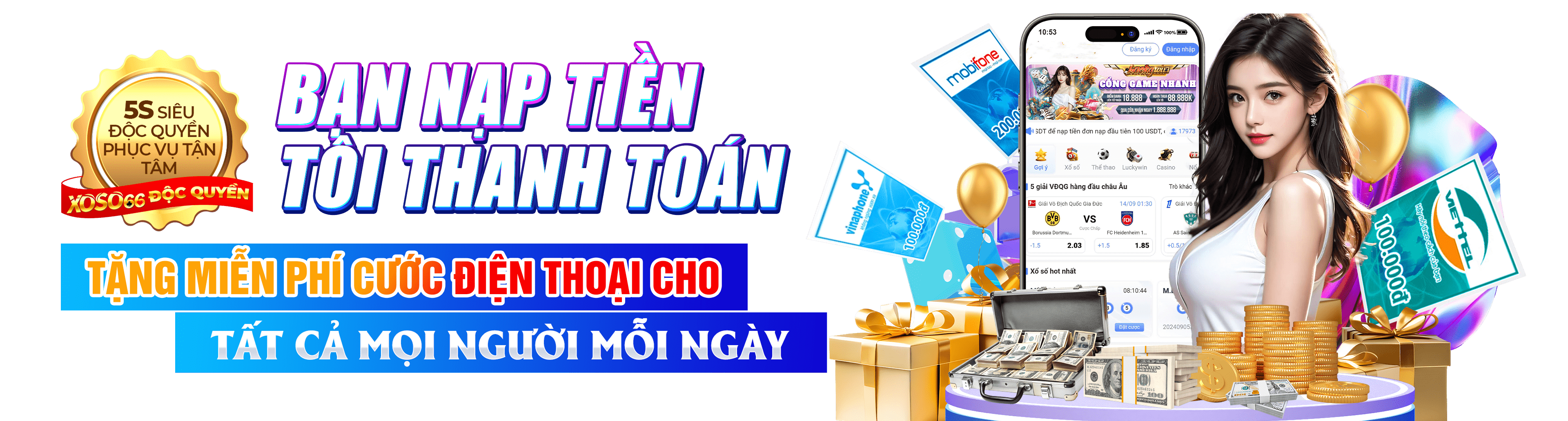 Hình ảnh quảng cáo của gi8 hiển thị nền tảng và các lợi ích